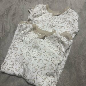 Burt bees Cozy Cream Baby One Piece Set of two